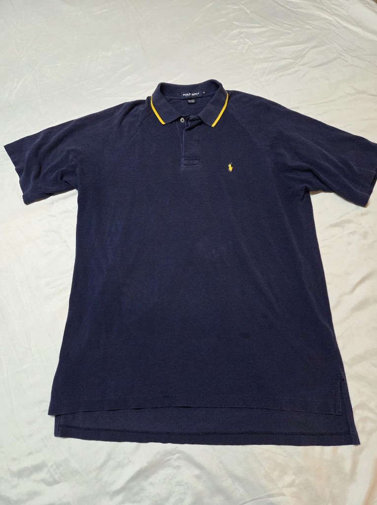 Polo Ralph Lauren Navy Polo With Yellow Contrast Trim